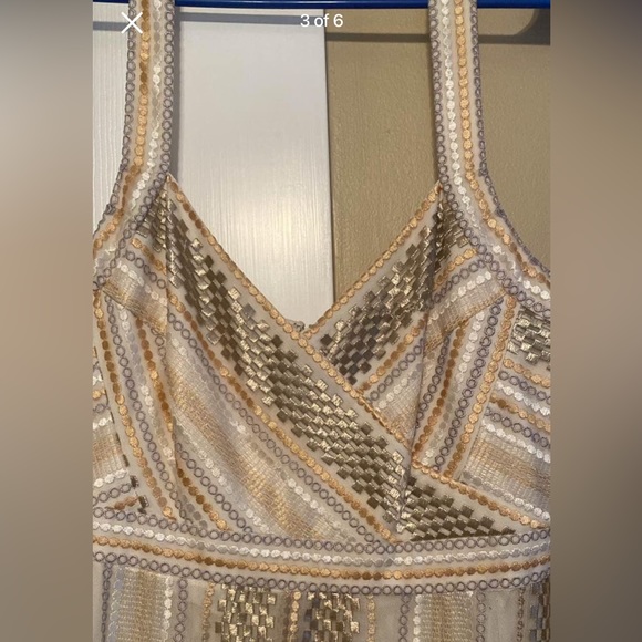 BCBG MAX AZRIA asymmetrical halter dress - Picture 1 of 7